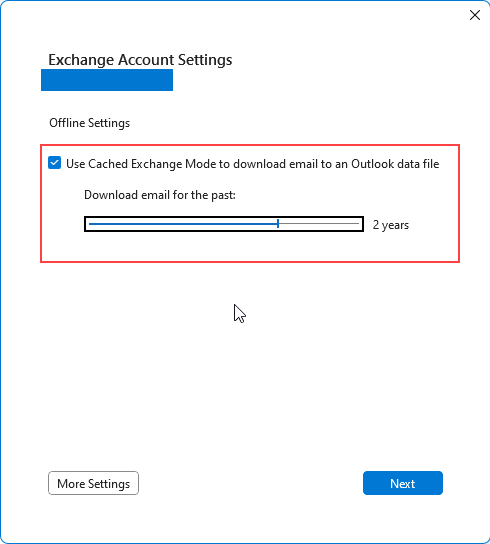 outlook-exchange-account-offline-settings